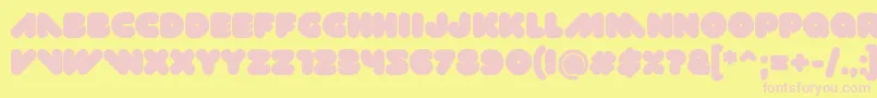 Шрифт Val – розовые шрифты на жёлтом фоне