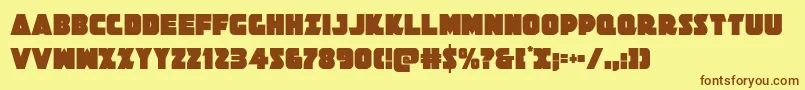 Jedisfcond Font – Brown Fonts on Yellow Background