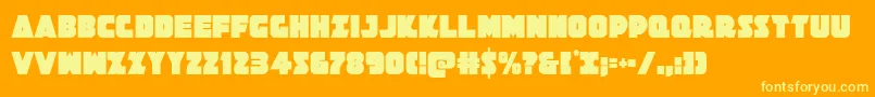 Jedisfcond Font – Yellow Fonts on Orange Background