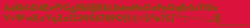 Шрифт K22Gadget – коричневые шрифты на красном фоне