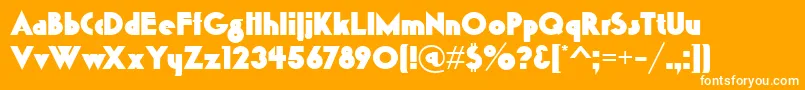 Шрифт K22Gadget – белые шрифты на оранжевом фоне