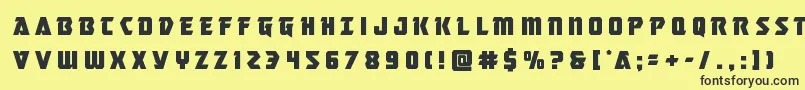 Masterbreakertitle Font – Black Fonts on Yellow Background