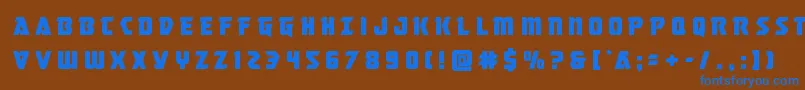 Masterbreakertitle Font – Blue Fonts on Brown Background