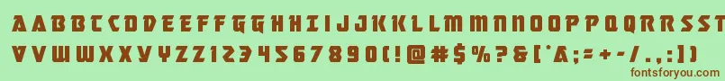 Masterbreakertitle Font – Brown Fonts on Green Background