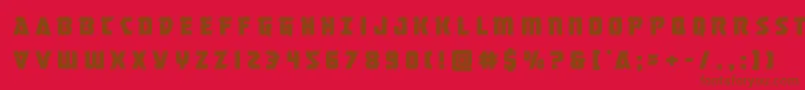 Masterbreakertitle Font – Brown Fonts on Red Background