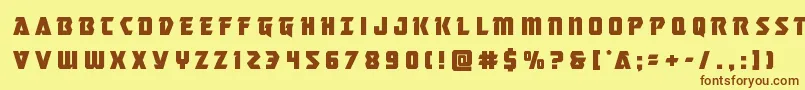 Masterbreakertitle Font – Brown Fonts on Yellow Background