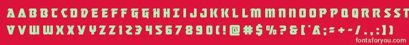 Masterbreakertitle Font – Green Fonts on Red Background