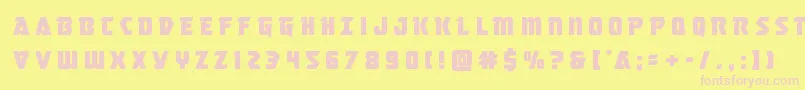 Masterbreakertitle Font – Pink Fonts on Yellow Background