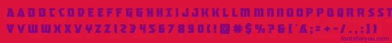 Masterbreakertitle Font – Purple Fonts on Red Background