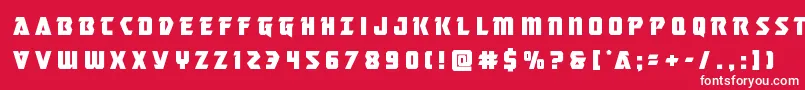 Masterbreakertitle Font – White Fonts on Red Background