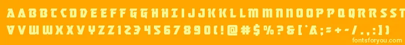 Masterbreakertitle Font – Yellow Fonts on Orange Background