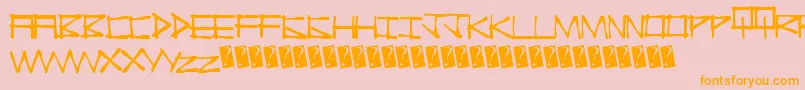 Chinatown Font – Orange Fonts on Pink Background