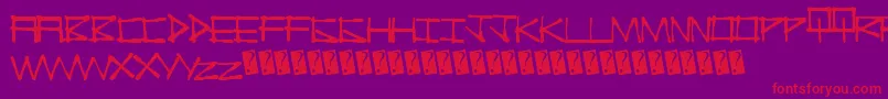 Chinatown Font – Red Fonts on Purple Background