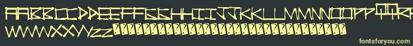 Chinatown Font – Yellow Fonts on Black Background