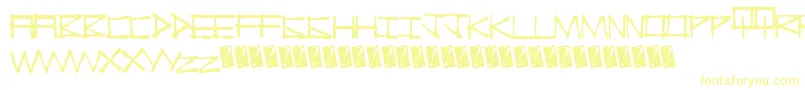 Chinatown Font – Yellow Fonts on White Background