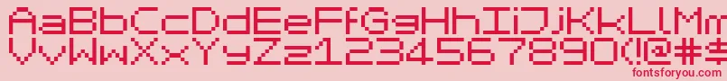 Mikrc Font – Red Fonts on Pink Background