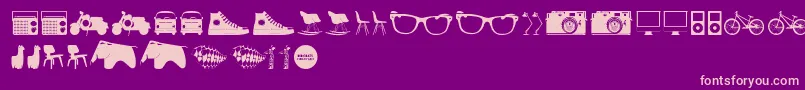 CoolStuff Font – Pink Fonts on Purple Background