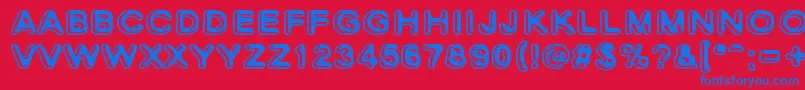 SkinnyZebra2 Font – Blue Fonts on Red Background