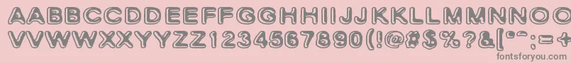 SkinnyZebra2 Font – Gray Fonts on Pink Background