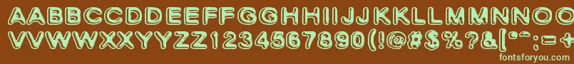 SkinnyZebra2 Font – Green Fonts on Brown Background