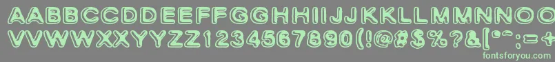 SkinnyZebra2 Font – Green Fonts on Gray Background