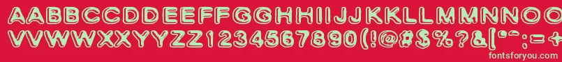 SkinnyZebra2 Font – Green Fonts on Red Background