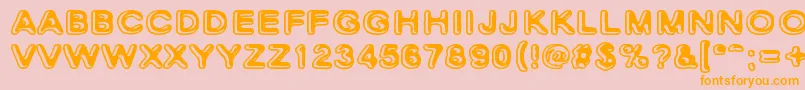 SkinnyZebra2 Font – Orange Fonts on Pink Background