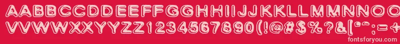 SkinnyZebra2 Font – Pink Fonts on Red Background