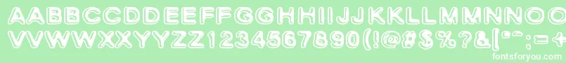 SkinnyZebra2 Font – White Fonts on Green Background