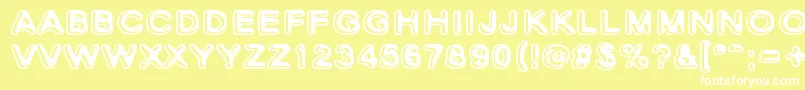 SkinnyZebra2 Font – White Fonts on Yellow Background