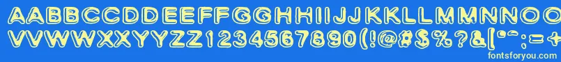 SkinnyZebra2 Font – Yellow Fonts on Blue Background