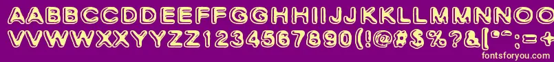 SkinnyZebra2 Font – Yellow Fonts on Purple Background