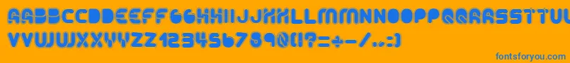 AltRetroBold Font – Blue Fonts on Orange Background