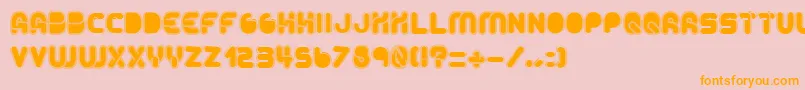 AltRetroBold Font – Orange Fonts on Pink Background