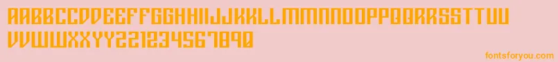 Rigormortisregular Font – Orange Fonts on Pink Background