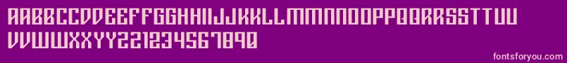 Rigormortisregular Font – Pink Fonts on Purple Background