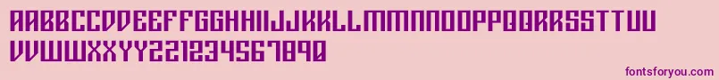 Rigormortisregular Font – Purple Fonts on Pink Background