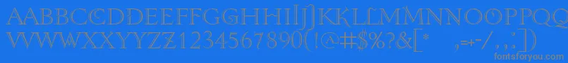 Tenebrashaded-Schriftart – Graue Schriften auf blauem Hintergrund