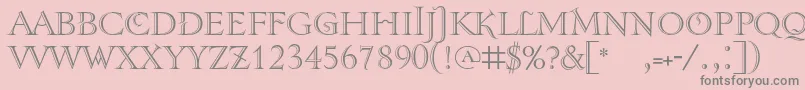 Tenebrashaded Font – Gray Fonts on Pink Background