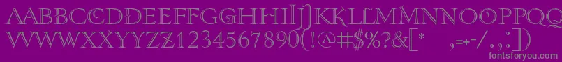 Lisätietoja Tenebrashaded-fontista Tenebrashaded-fontti – harmaat kirjasimet violetilla taustalla