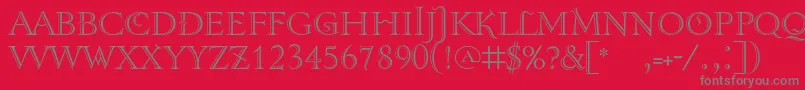 Tenebrashaded Font – Gray Fonts on Red Background