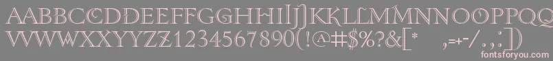 Tenebrashaded-Schriftart – Rosa Schriften auf grauem Hintergrund