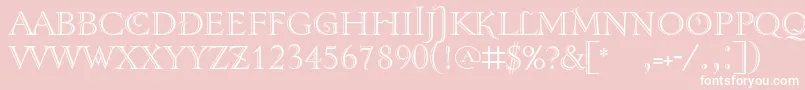 Tenebrashaded-Schriftart – Weiße Schriften auf rosa Hintergrund