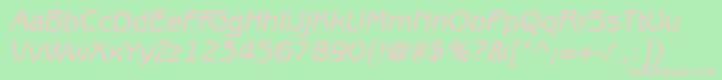 ExpressDecoGothicSsiItalic Font – Pink Fonts on Green Background