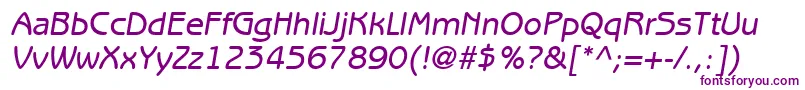 ExpressDecoGothicSsiItalic-Schriftart – Violette Schriften auf weißem Hintergrund