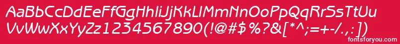 ExpressDecoGothicSsiItalic Font – White Fonts on Red Background
