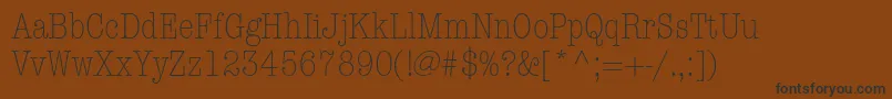 Шрифт AmericantypewriterstdLtcnd – чёрные шрифты на коричневом фоне