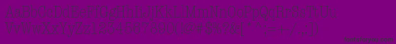 フォントAmericantypewriterstdLtcnd – 紫の背景に黒い文字