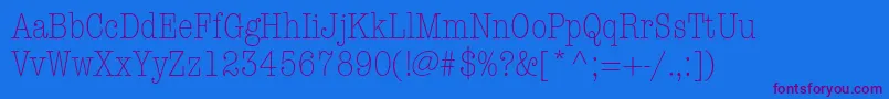 AmericantypewriterstdLtcnd Font – Purple Fonts on Blue Background