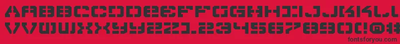 VyperExpanded-Schriftart – Schwarze Schriften auf rotem Hintergrund